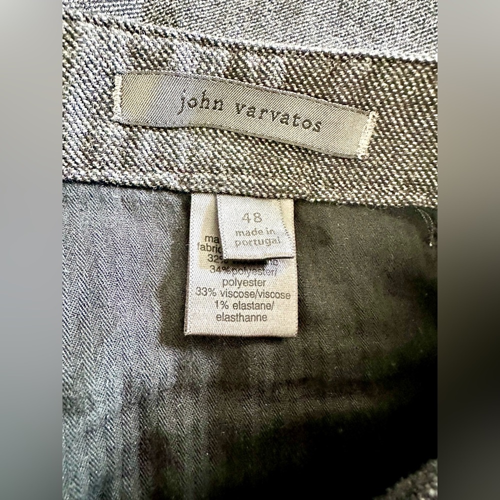 John Varvatos Men’s Gray Herringbone Tweed Cargo Style Pants US waist 32 - Picture 10 of 10